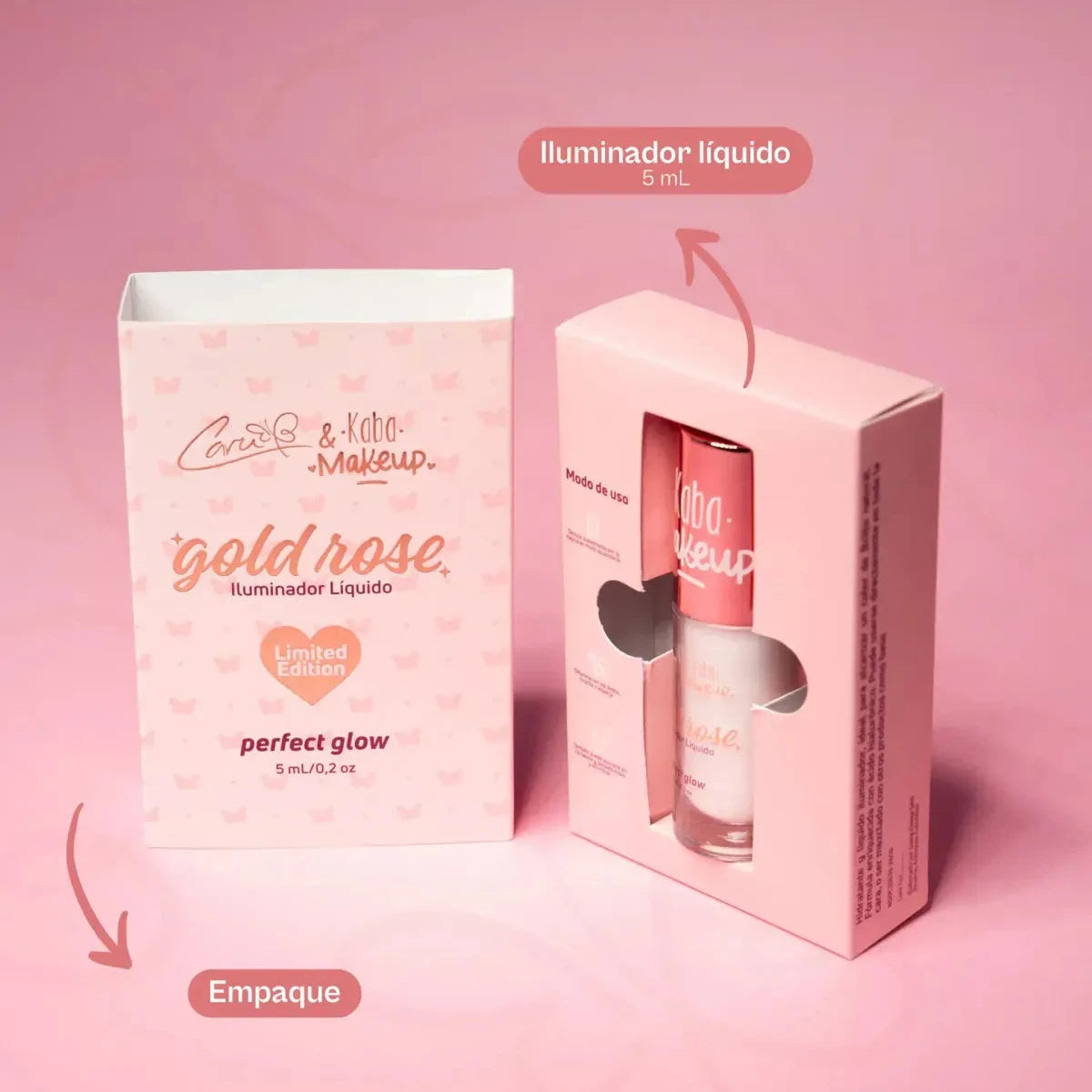 Iluminador Multicromático Kaba Makeup x Cara | Ácido Hialurónico + Vitamina E