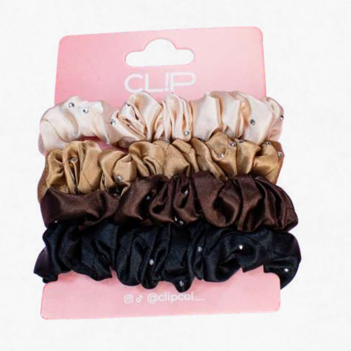 SCRUNCHIES DESTELLOS  x 4